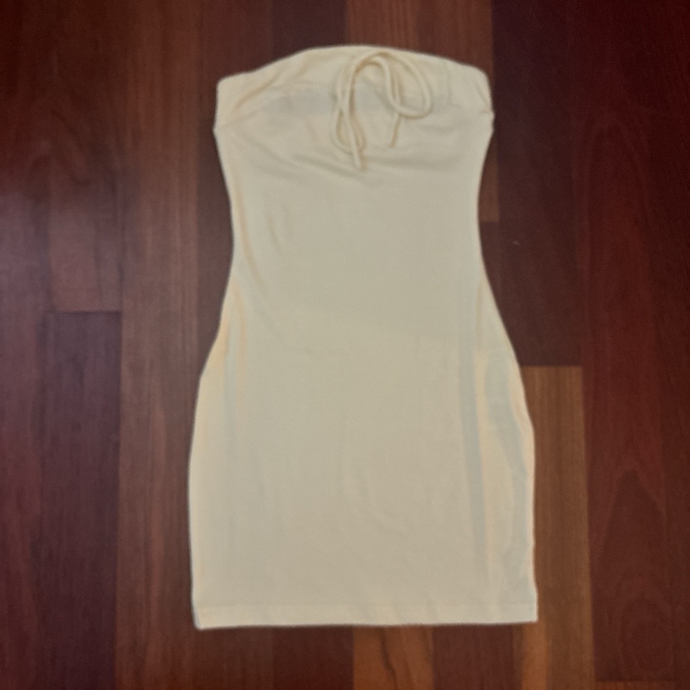 shein yellow mini dress